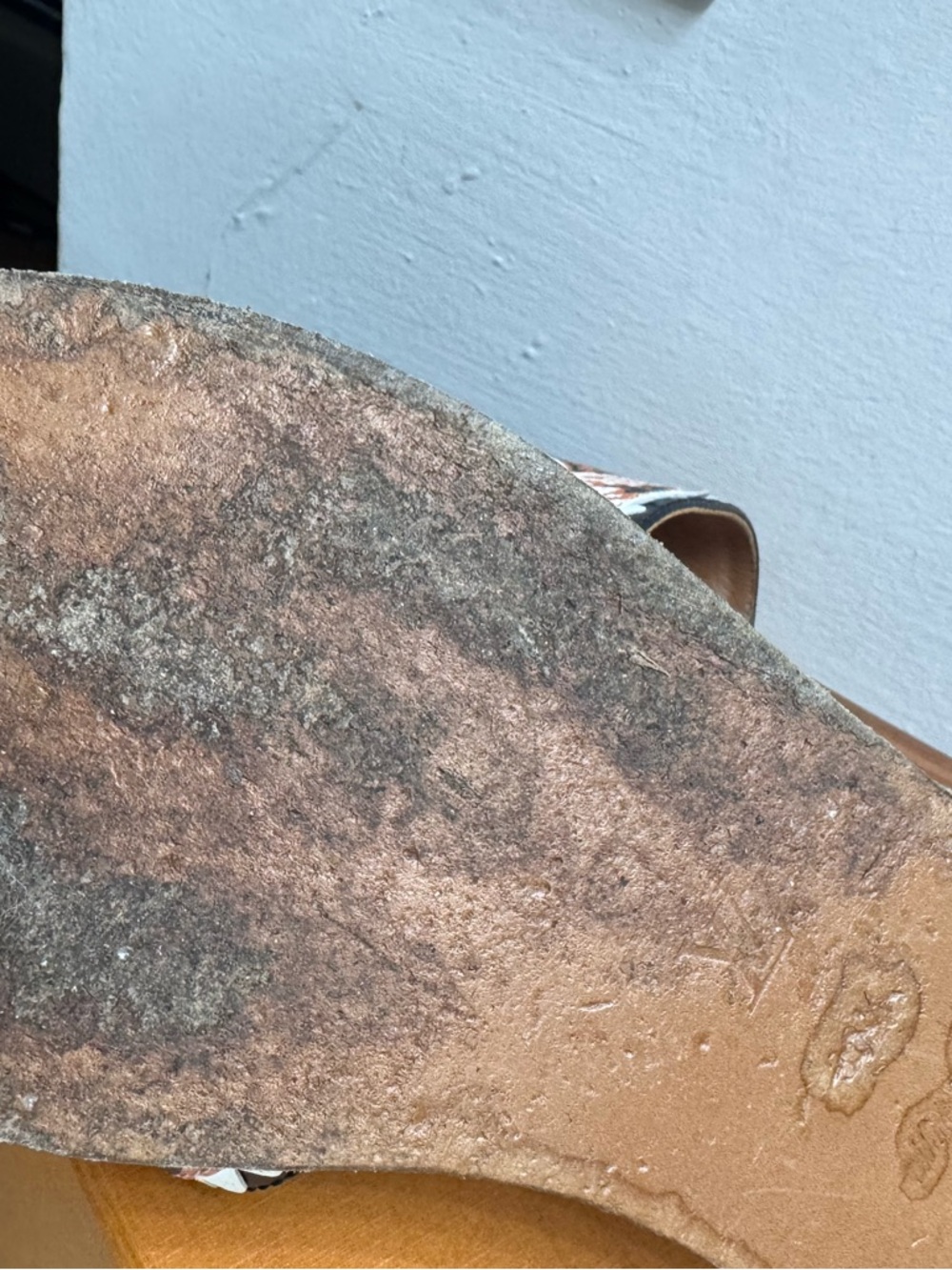 Louis Vuitton Brown, White & Black Patterned Slide Sandals - Picture 3 of 4